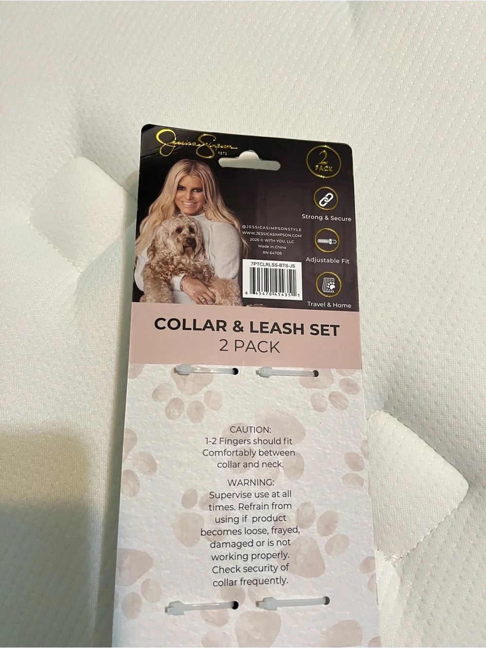 Dog Light Blue Cowboy Print Collar & Leash Set NWT